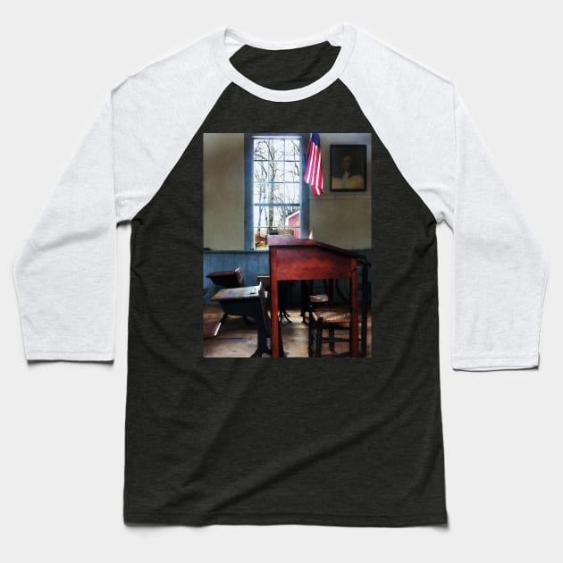 Teachers - Schoolmaster's Desk Baseball T-Shirt by SusanSavad